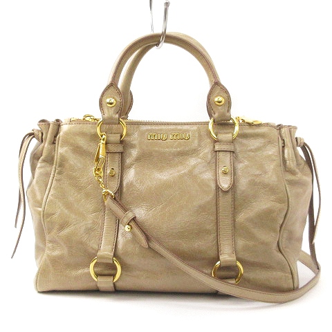 ミュウミュウ miumiu VITELLO SHINE ショルダーバッグ ハンド 2WAY 
