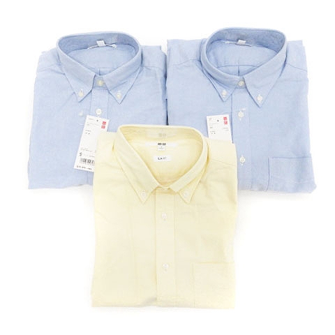 未使用品 ユニクロ Uniqlo オックスフォードシャツ 長袖 半袖 3点セット ブルー イエロー S メンズ 002 ベクトルパーク 未使用品 ユニクロ Uniqlo オックスフォードシャツ 長袖 半袖 3点セット ブルー イエロー S メンズ 002 ベクトルパーク