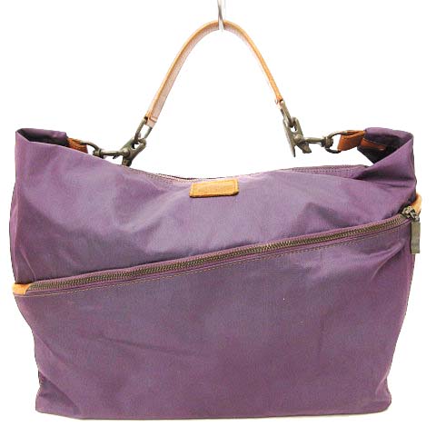 オロビアンコ Orobianco セミショルダーバッグ 肩掛け ナイロン レザー パープル ブラウン 紫 茶 鞄 メンズ レディース 002 ベクトルパーク