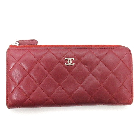 シャネル CHANEL マトラッセ キルティング ココマーク 長財布 L字  