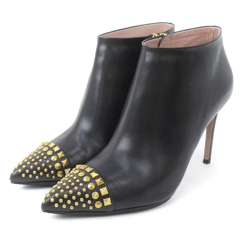 グッチ GUCCI ブーティ ショートブーツ ピンヒール スタッズ サイド  