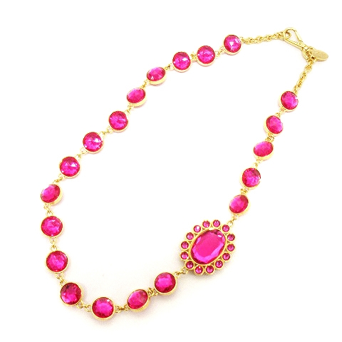 ミュウミュウ miumiu ネックレス ペンダント ストーン ビジュー