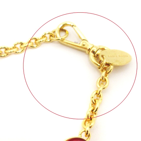 ミュウミュウ miumiu ネックレス ペンダント ストーン ビジュー ピンク