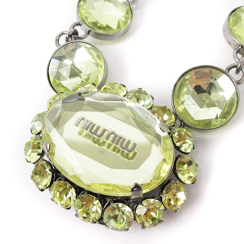 miumiu ミュウミュウ ビジュー ブレスレット アクセサリー ジュエリー ミュウミュウ miumiu ビジュー ブレスレット ストーン 黄 イエロー