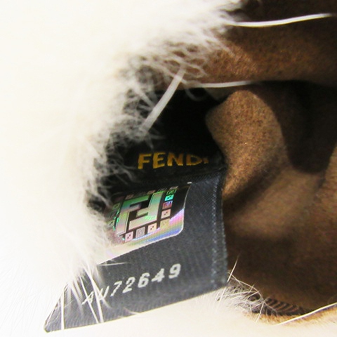 フェンディ FENDI 美品 ミンクファー マフラー ティペット FF柄 リアル