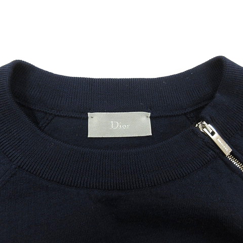 ディオールオム Dior HOMME 美品 ニット 長袖 クルーネック ウール 肩 