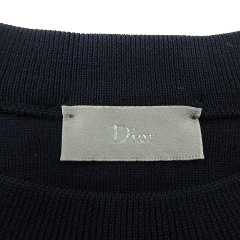 ディオールオム Dior HOMME 美品 ニット 長袖 クルーネック ウール 肩 