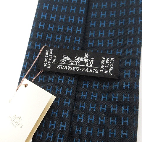 新品　エルメス　ネクタイ　ネイビー　シルクジャガード　タグ付き　箱付 楽天市場】HERMES エルメス ネクタイ TIE メンズ フランス製