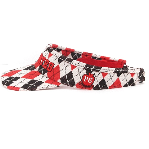 パーリーゲイツ PEARLY GATES サンバイザー ベルクロ ロゴ 刺繍