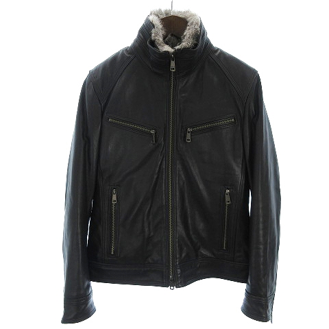 バーバリーブラックレーベル BURBERRY BLACK LABEL ライダース レザー  