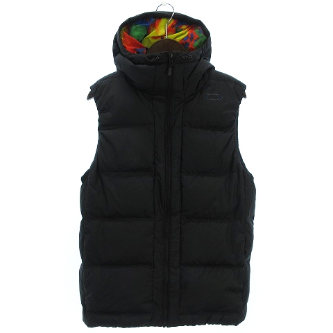 オークリー OAKLEY ダウンベスト 前開き ジップアップ 裏地 総柄