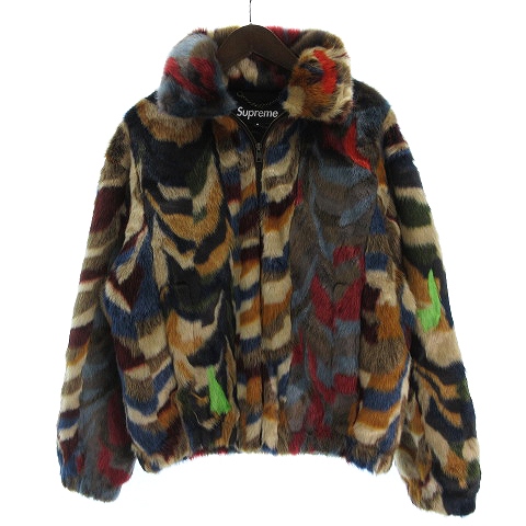 シュプリーム SUPREME 22年製 Multicolor Faux Fur Multi ボンバー  