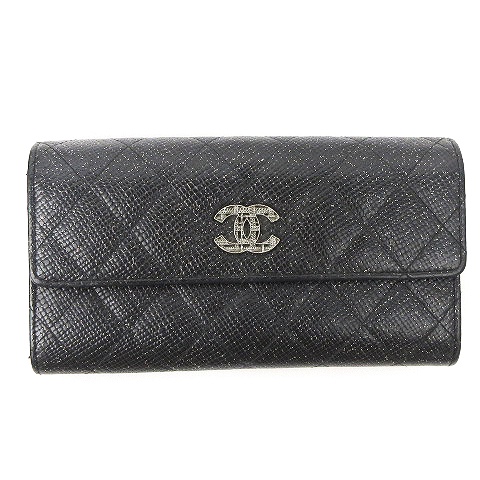 シャネル CHANEL チェーンミー マトラッセ ココマーク 長財布 フラップ 