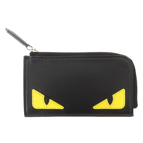 フェンディ FENDI 美品 モンスター バグズアイ カード入付コインケース 