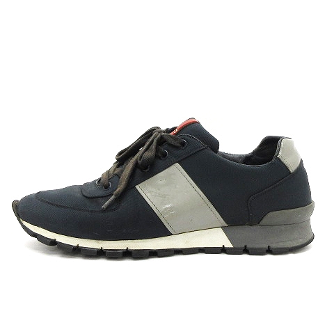 プラダスポーツ PRADA SPORT スニーカー ローカット 切替 レザー 2718 
