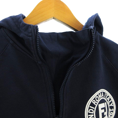 フェンディ FENDI KIDS パーカー 七分袖 ジップアップ ロゴ プリント  