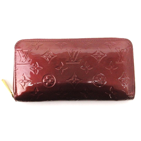 ルイヴィトン LOUIS VUITTON モノグラム ヴェルニ ジッピーウォレット 