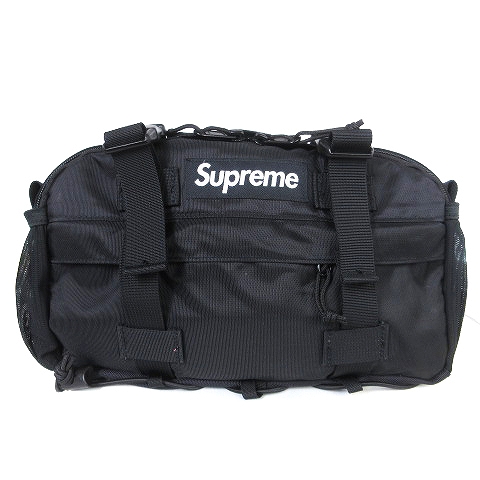 シュプリーム SUPREME 美品 19FW Waist Bag Black ウエストバッグ 