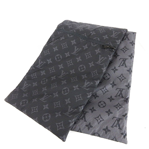 LOUIS VUITTON グレー まとわ チェック柄 マフラー中古品