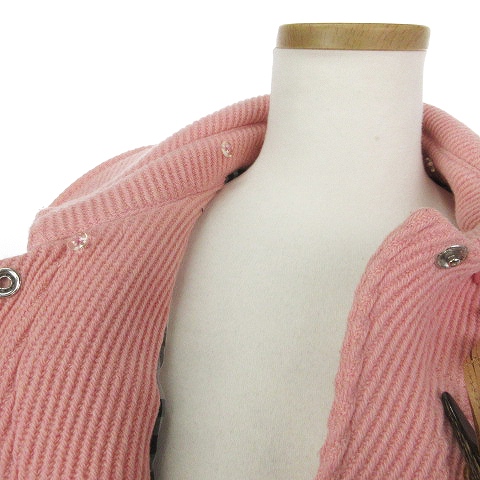 BURBERRY BLUE LABEL ピンク コート 38サイズ 希少カラー✨バーバリーブルーレーベル ピンク カシミヤ混 フード