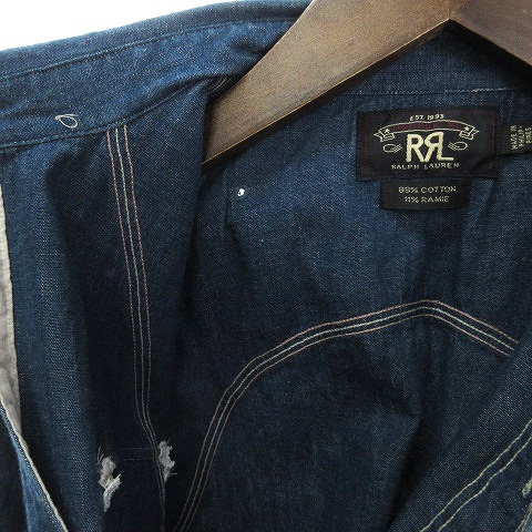 ダブルアールエル RRL ラルフローレン デニムシャツ 長袖 ダブル  