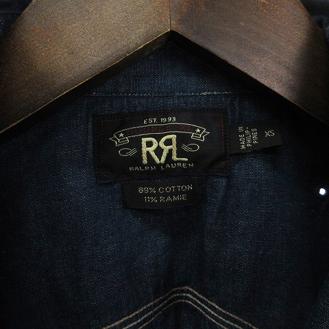 ダブルアールエル RRL ラルフローレン デニムシャツ 長袖 ダブル