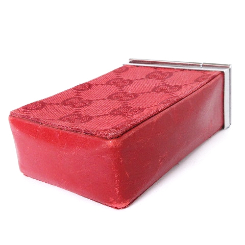 グッチ GUCCI GGキャンバス シガレットケース 小物入れ 喫煙グッズ 赤 