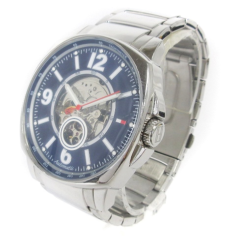 トミーヒルフィガー TOMMY HILFIGER 腕時計 自動巻き スケルトン 