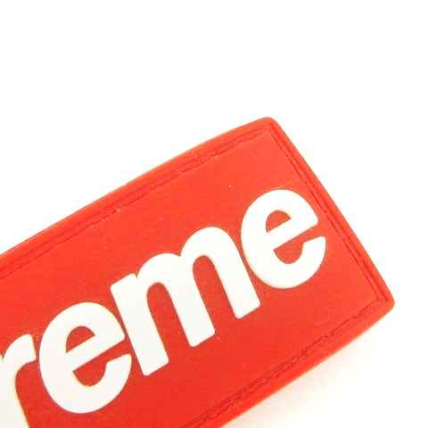 美品　Supreme キーホルダー 赤 レザー　BOX Supreme シュプリーム レザーキーリング 赤 Keychain レザー