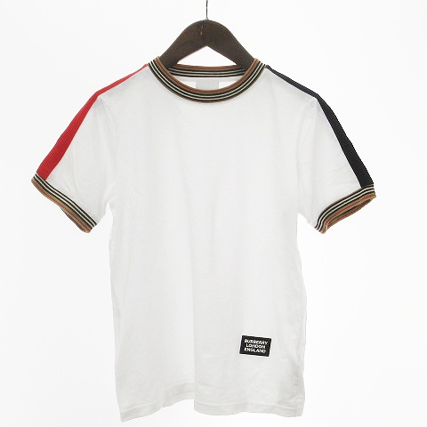 バーバリー BURBERRY Tシャツ カットソー 半袖 ライン ラバーワッペン  