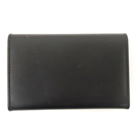 カルティエ Cartier パシャ キーケース 6連 ロゴ フラップ レザー 黒