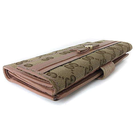 グッチ GUCCI メイフェア MAYFAIR 長財布 GGキャンバス レザー リボン 