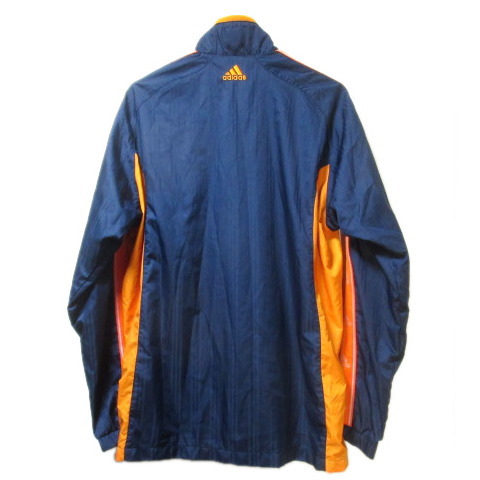 90s adidas ジップアップジャケット Lサイズ 青/オレンジ anc アディダス adidas ジャケット L オレンジ 青 デサント製