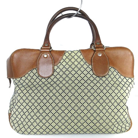 グッチ GUCCI ディアマンテ ボストンバッグ ハンド キャンバス レザー 