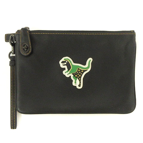 超美品COACH コーチ￼ パーティー、クラッチバッグ 黒花 COACH（コーチ）の「【コーチ】クラッチ ウィズ スモール ティー