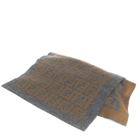 FENDI フェンディ マフラー グレー ズッカ柄 総柄 ウール100％ 楽天市場】フェンディ マフラー ズッカ柄（マフラー・スカーフ