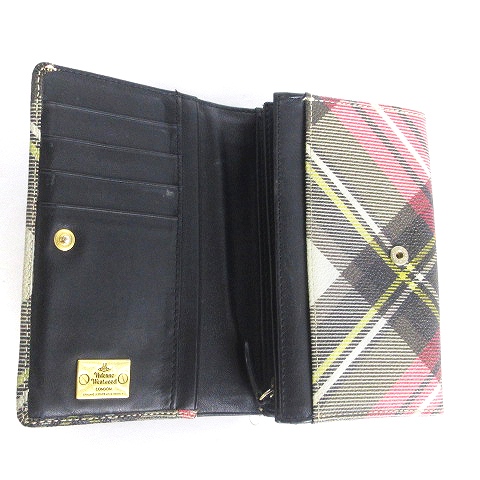 [Vivienne Westwood]★チェックフレーム コインウォレット★ ☆ vivienne westwood ロゴ ギンガムチェック柄 コインケース ☆