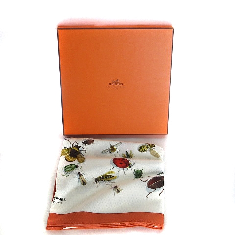 Hermes 昆虫と花のデザイン スカーフ 90cm Hermes 昆虫と花のデザイン スカーフ 90cm
