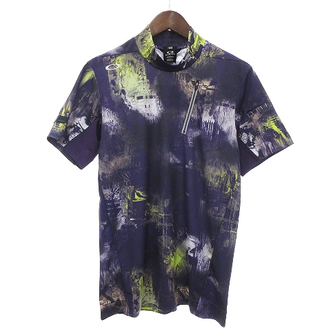 未使用品 オークリー OAKLEY SKULL BLURRED MOCK SHIRT モックネック T