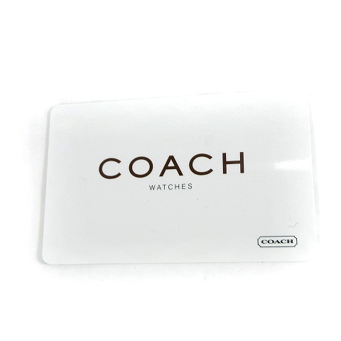 【70％OFF】 クォーツ アナログ 腕時計 COACH コーチ デイト 白 文字盤 W523 時計