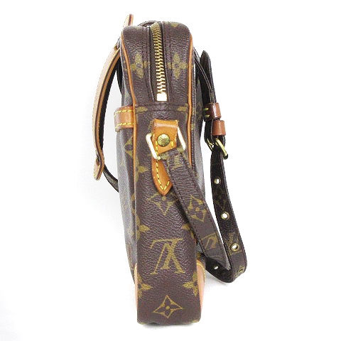 ルイヴィトン モノグラム ダヌーブ ショルダーバッグ 斜めがけ 茶  