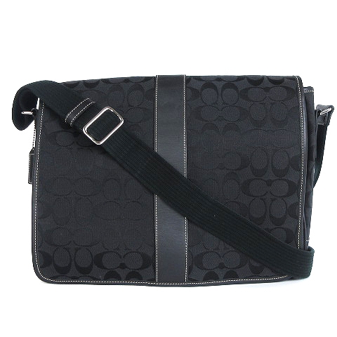 コーチ COACH シグネチャー ショルダーバッグ メッセンジャー フラップ 
