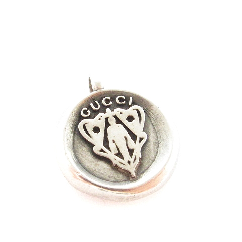 グッチ GUCCI オールドグッチ ロゴチャーム ネックレストップ 