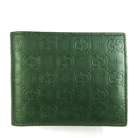 グッチ GUCCI シマ マネークリップ 二つ折り 札入れ カードケース 