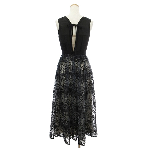 リリーブラウン Lily Brown 美品 20AW シアーレース切替ドレス 