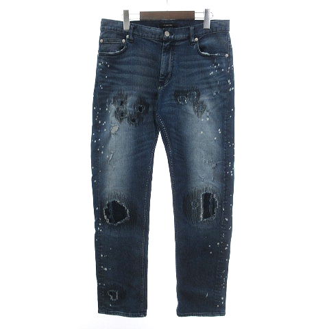 ナンバーナイン NUMBER (N)INE 美品 VINTAGE CLASH SLIM DENIM PANTS 