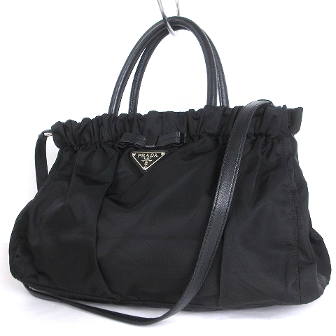 プラダ PRADA ショルダーバッグ ハンド 2WAY ナイロン ロゴ 三角 