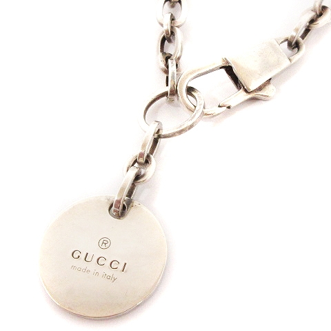 グッチ GUCCI ネックレス チョーカー コイン チェーン SV925 シルバー 