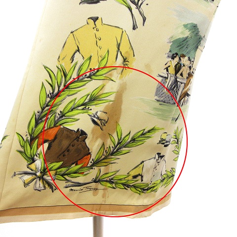 エルメス HERMES CHANTILLY シャツワンピース ブラウス 半袖 シルク  