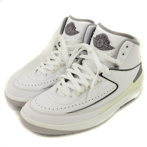 未使用品 ナイキ NIKE Air Jordan 2 Retro White and Cement Grey エア 